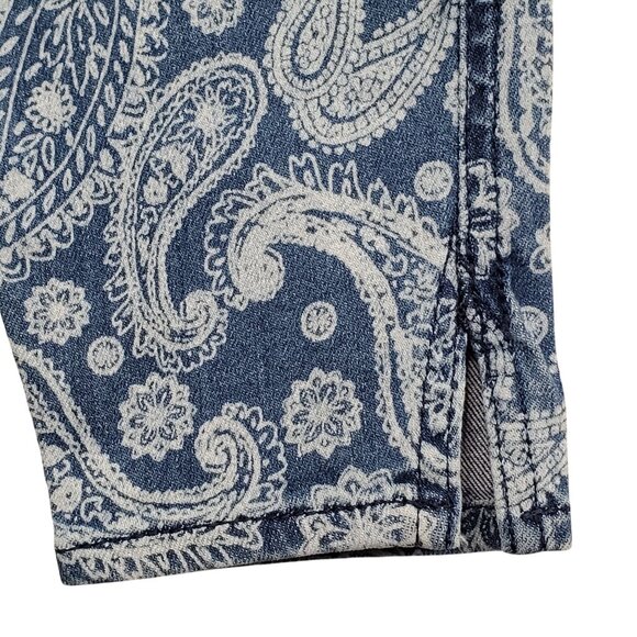 Kut From The Kloth Jeans Eva Boho Paisley Printed Denim Ankle Skinny Festival - Picture 16 of 16
